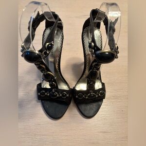 Bebe Elegant Black Strappy Heels